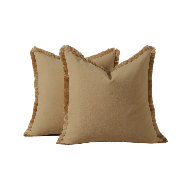 Yellow 2 Pack Bohemian Tassel Pillowcases Soft Washed Cotton For Living Room Sofa Elegant Decor Solution Local Home Environments Cushion Covers