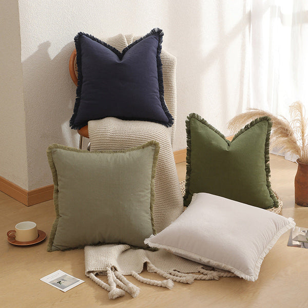 Yellow 2 Pack Bohemian Tassel Pillowcases Soft Washed Cotton For Living Room Sofa Elegant Decor Solution Local Home Environments Cushion Covers