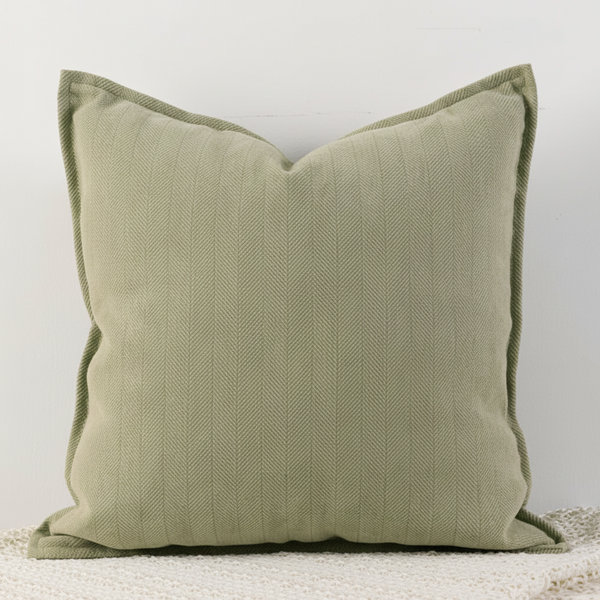Yellowish Green Nordic Herringbone Chenille Pillowcases 2 Pack 45X45cm For Sofa And Bed Soft Decorative Cushion Covers Inserts Included Local Fit Home
