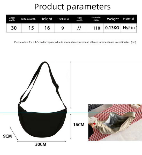 Wine Red Lightweight Nylon Crossbody Bag Compact Saddle Style With Adjustable Strap For Everyday Use Women's Bags & Handbags