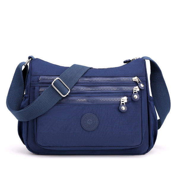 Women's Lightweight Nylon Crossbody Bag Waterproof Multi Pocket Shoulder Purse Travel Messenger Sapphire Blue Women's Bags & Handbags