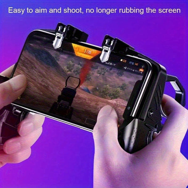 K21 Mobile Game Controller Gamepad L1 R1 Trigger Fire Buttons Ergonomic Grip For Pubg Cod Ios Android Phone Black Controllers & Attachments