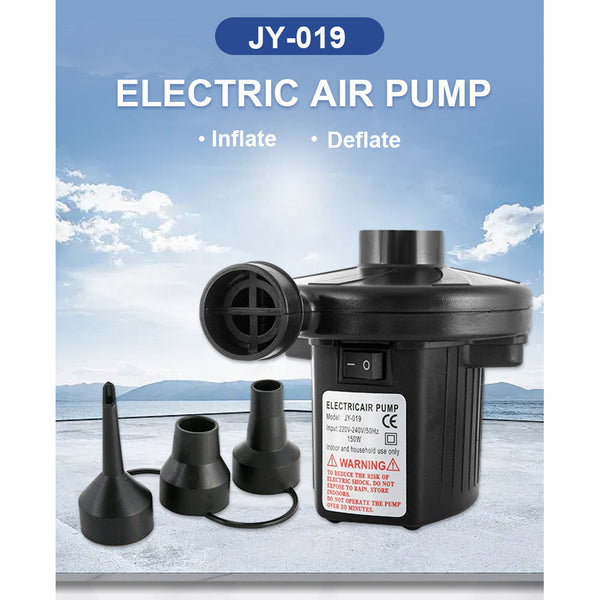 Electric Air Pump Ac 220V 240V Portable Quick Inflator Deflator With 3 Nozzles For Mattress Pool Floats Vacuum Storage Bags Au Plug Air Pumps