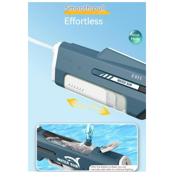 Electric Water Gun Auto Refill 43Cm High Pressure Blaster Toy Rechargeable Squirt Soaker For Kids & Adults White Water Guns