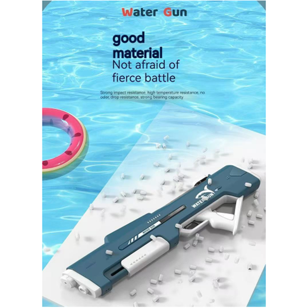 Electric Water Gun Auto Refill 43Cm High Pressure Blaster Toy Rechargeable Squirt Soaker For Kids & Adults White Water Guns