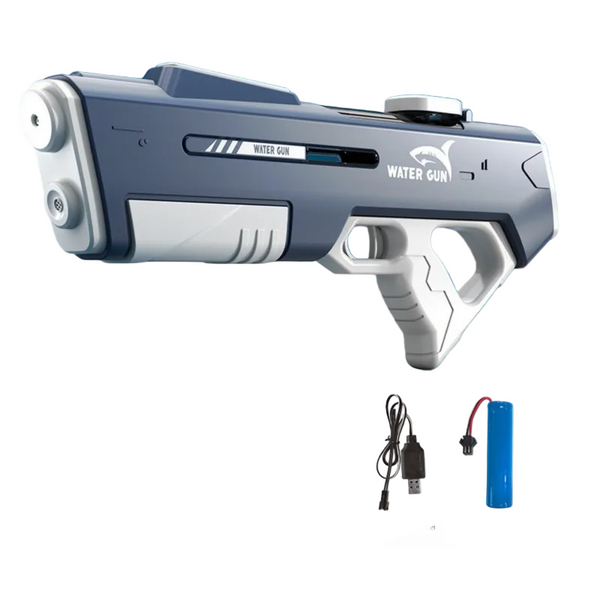 Electric Water Gun Auto Refill 43Cm High Pressure Blaster Toy Rechargeable Squirt Soaker For Kids & Adults White Water Guns