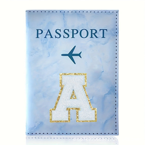 Fashion Initial Letter Passport Holder Stylish Travel Wallet Cover With Alphabet Pattern Design A Travel Wallets
