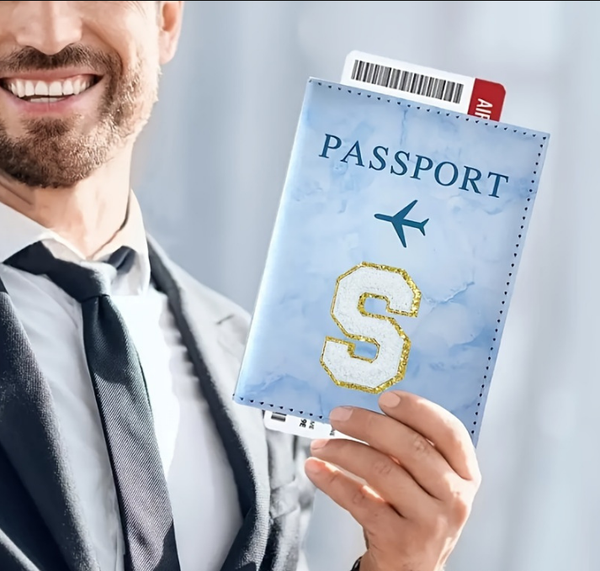 Fashion Initial Letter Passport Holder Stylish Travel Wallet Cover With Alphabet Pattern Design C Travel Wallets