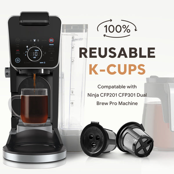 Reusable K Cup Coffee Pod Filter For Ninja Dual Brew Makers Triple Hole Capsule Shell Ua2227 Other Coffee Tea & Espresso Makers