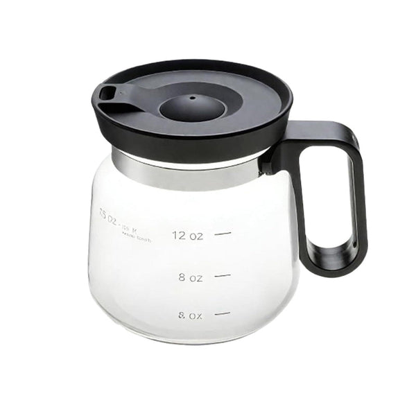 16Oz Novelty Glass Coffee Carafe Mug Heat Resistant Borosilicate Cup With Handle & Splash Proof Lid Personal Mini Pot For Tea Latte Office Desk (Clear