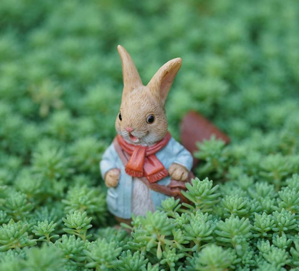 Garden Style Backpack Bunny Succulent Planter Decoration A Cute Rabbit Animal Figurine Resin Craft For Balcony And Pot Backpacks & Bags