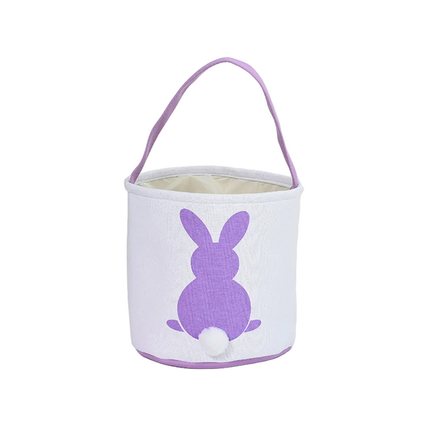 Personalised Easter Bunny Basket Hand Embroidered Canvas Tote A Soft Pink Ear Candy Bag & Storage Bucket Women's Bags & Handbags