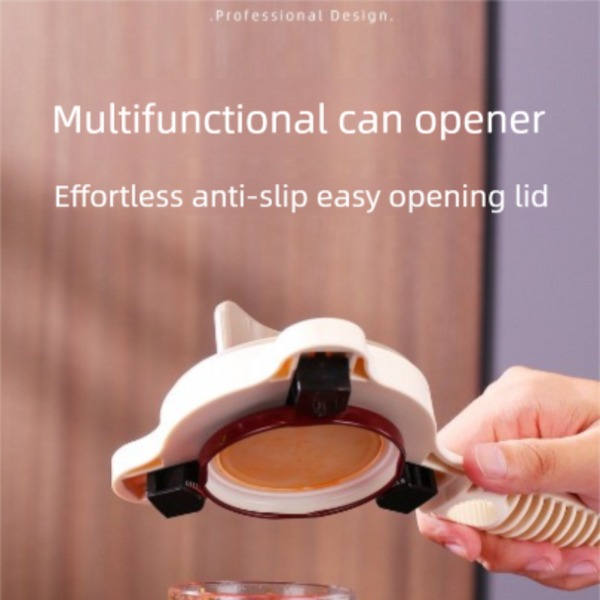 4 In 1 Jar Opener Multi Functional Bottle Lid Remover Labor Saving Kitchen Tool Khaki Can Openers