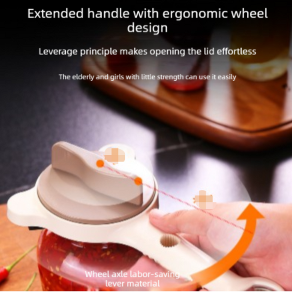 4 In 1 Jar Opener Multi Functional Bottle Lid Remover Labor Saving Kitchen Tool Khaki Can Openers