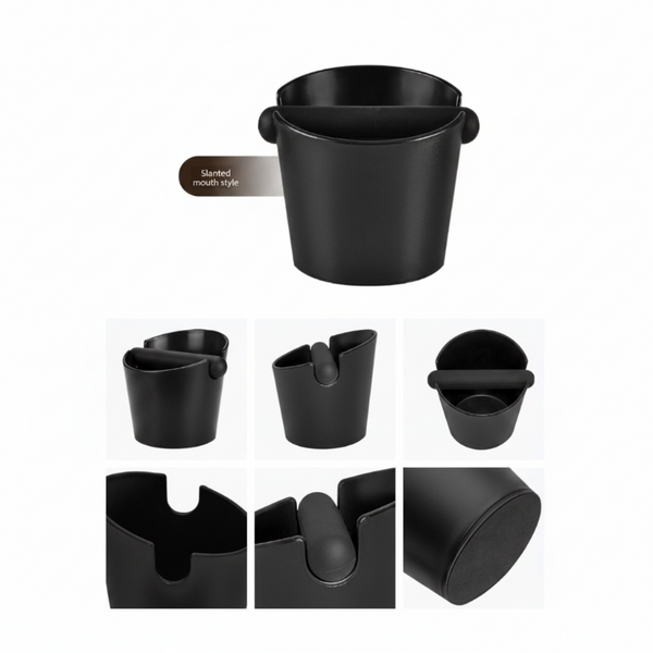 Compact Espresso Knock Box Angled Coffee Grounds Waste Bin With Anti Slip Base And Rubber Bar For Home Baristas Other Coffee Tea & Espresso Makers