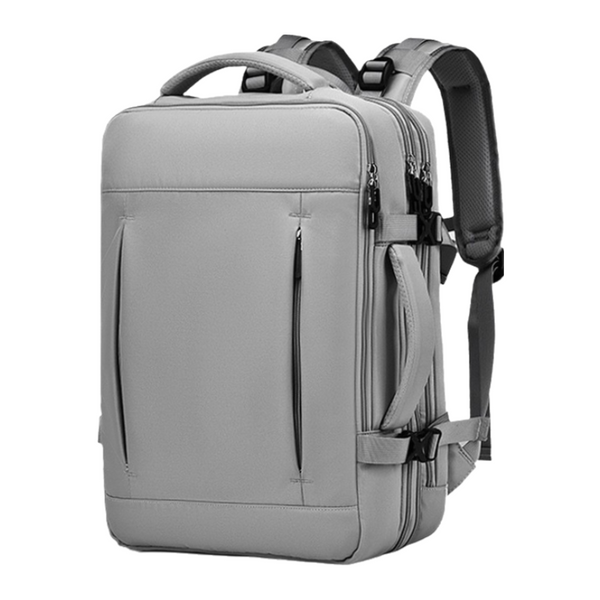 Grey Expandable Travel Laptop Backpack With Usb Charging Port Waterproof Nylon Business Bag 11Cm Depth Extension (45X32cm) Laptop Cases & Bags