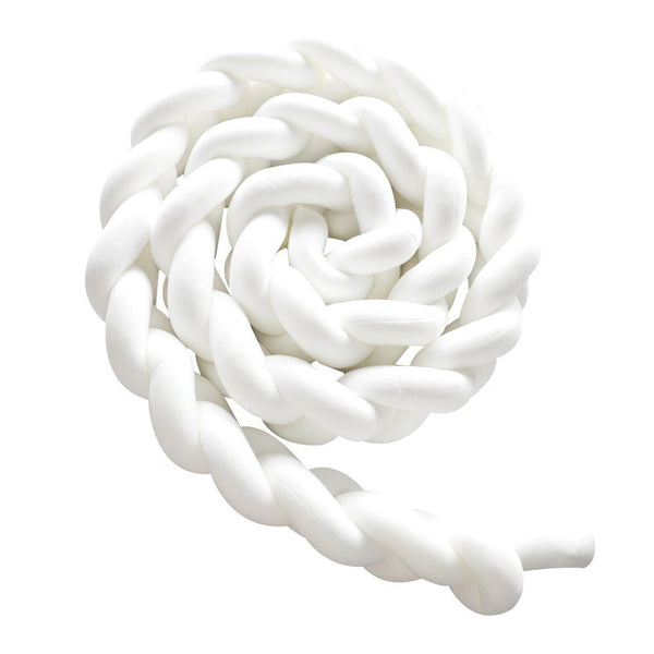White 2M Nordic 3 Strand Hand Braided Knot Long Pillow Soft Plush Sofa Cushion Room Decor For Bedroom & Living Room Cushions & Decorative Pillows