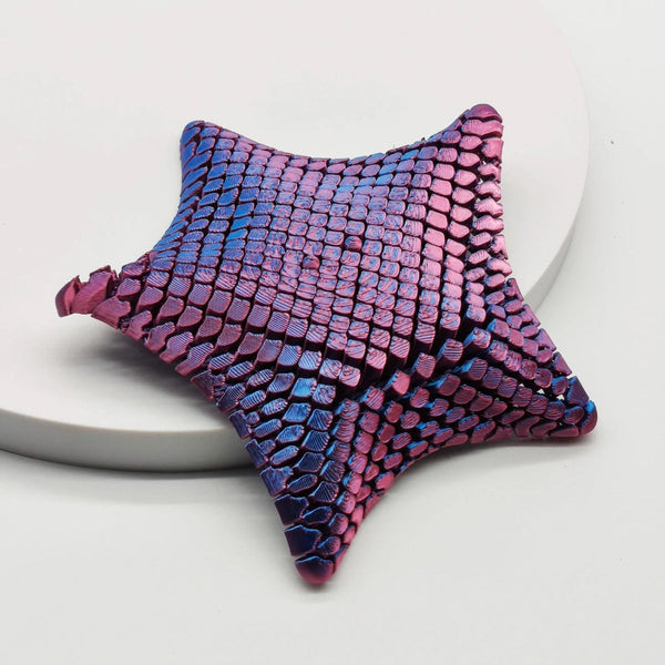 Laser Purple 3D Printed Articulated Starfish Fidget Toy For Stress Relief Eco Friendly 12Cm Sensory Kids & Adults Sensory Toys