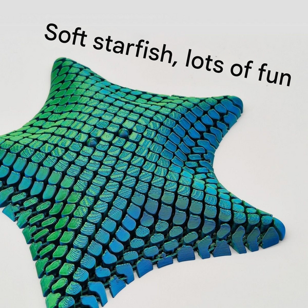 Laser Purple 3D Printed Articulated Starfish Fidget Toy For Stress Relief Eco Friendly 12Cm Sensory Kids & Adults Sensory Toys