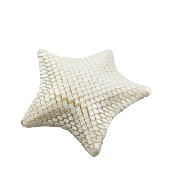 White 3D Printed Articulated Starfish Fidget Toy For Stress Relief Eco Friendly 12Cm Sensory Kids & Adults Sensory Toys