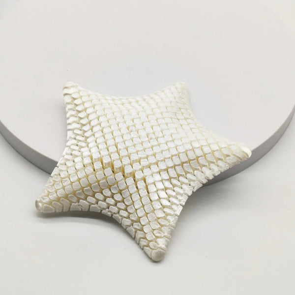 White 3D Printed Articulated Starfish Fidget Toy For Stress Relief Eco Friendly 12Cm Sensory Toy For Kids & Adults Sensory Toys