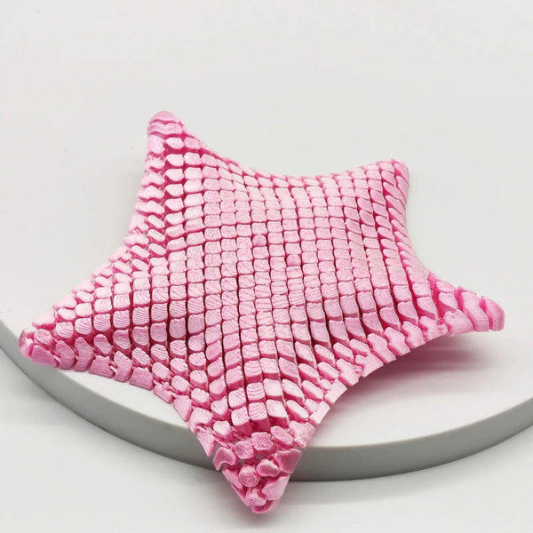 Pink 3D Printed Articulated Starfish Fidget Toy For Stress Relief Eco Friendly 12Cm Sensory Kids & Adults Sensory Toys