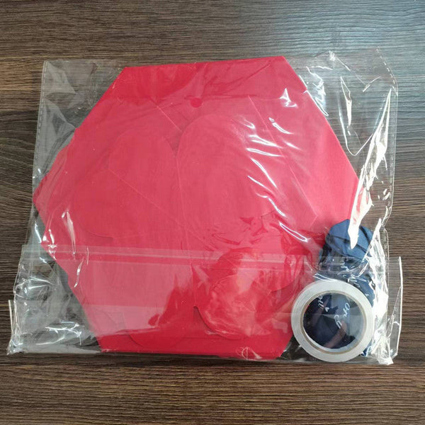 Red Hexagon 4 Layer 12 Pocket Explosion Gift Box(Diy) Creative Handmade Photo Album & Scrapbook For Anniversaries Birthdays Gift Boxes