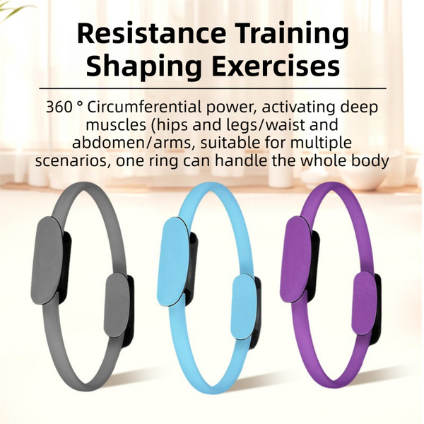 Grey Professional Pilates Ring & Yoga Ball Set Multipurpose Home Fitness Equipment For Whole Body Core Training Pelvic Floor Strengthening Yoga & Pila