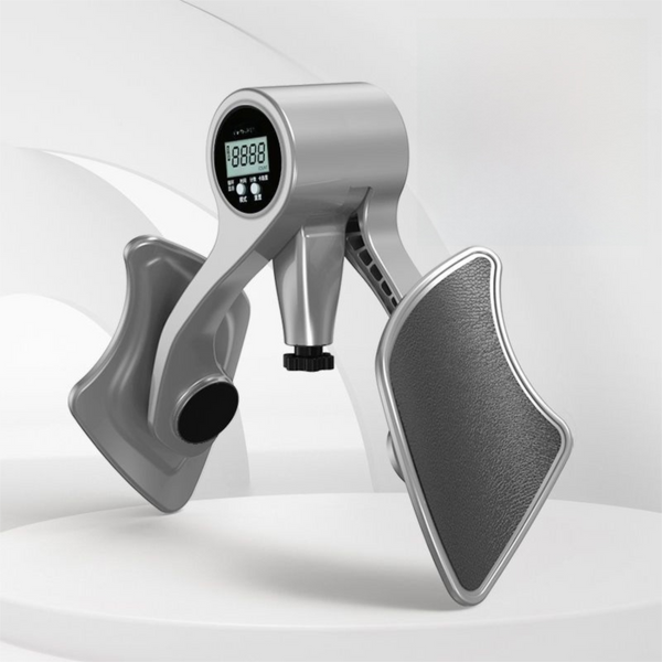 2 In 1 Sliver Smart Lcd Counting Kegel Trainer For Glute Lifting & Leg Toning Adjustable Resistance 360A Rotating Baffles Postpartum Recovery Pelvic H