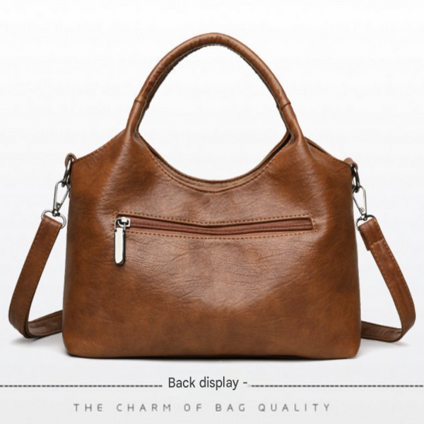 Grey Retro Soft Pu Leather Handbag For Women Trendy Large Capacity Daily Crossbody Bag With Detachable Shoulder Strap Women's Bags & Handbags