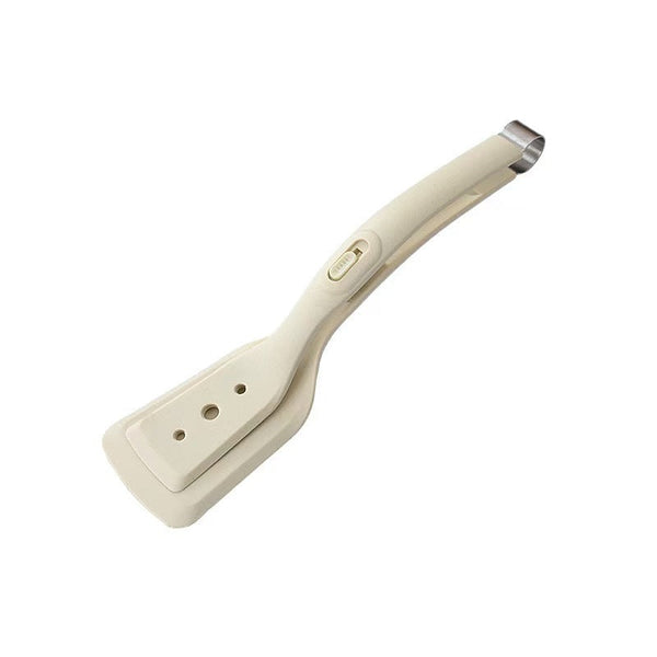 2 In 1 White Silicone Spatula Tongs With Locking Clip & Oil Drainage Non Stick Heat Resistant Food Flipper Kitchen Clamp Spatulas