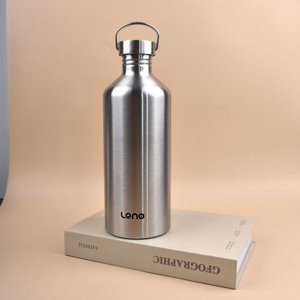 2L Large Capacity Outdoor Sports Adventure Water Bottle Food Grade 304 Stainless Steel With Portable Handle & 4.5Cm Narrow Mouth Water Bottles & Vacuu