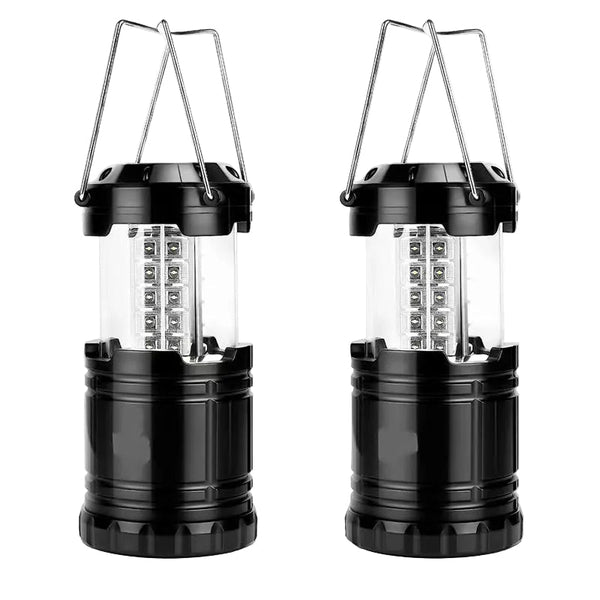 2 Pack 30Led Portable Handheld Collapsible Camping Lantern Ultra Bright 360A Emergency Tent Light For Hiking Fishing & Power Outages Lanterns