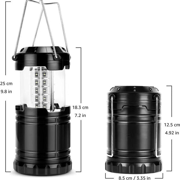 2 Pack 30Led Portable Handheld Collapsible Camping Lantern Ultra Bright 360A Emergency Tent Light For Hiking Fishing & Power Outages Lanterns