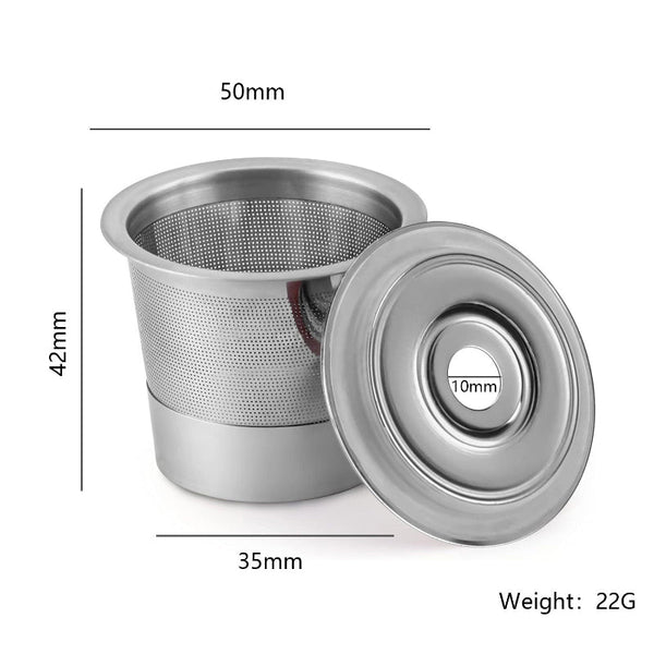 2 Pack Reusable K Cup Coffee Pod For Keurig Brewers Premium 304 Steel Refillable Filter Superior Crema Coffee Pods