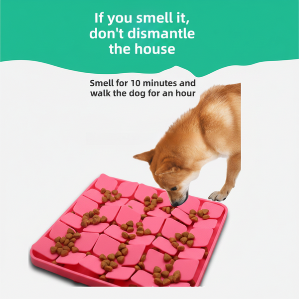 Purple Food Grade Silicone Pet Lick Mat For Perfect Distraction 3D Textured Slow Feeder & Dental Cleanner With Powerful Suction Dog Feeding Mats