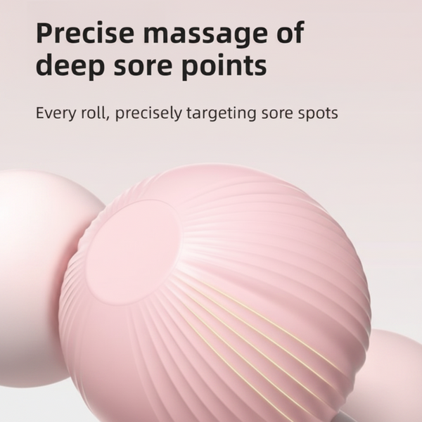 Pink Compact 6 Wheel Handheld Massager Smooth & Silent Deep Tissue Muscle Relaxer For Yoga Fitness And Home Recovery Massagers