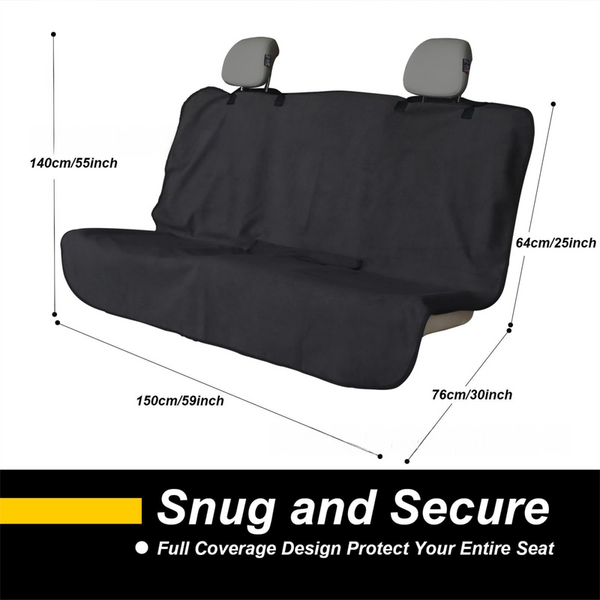 Grey Waterproof Towel Car Back Seat Cover Universal Non Slip Sweat Absorbent Bucket Protector For Gym Fitness And Beach Seat Covers