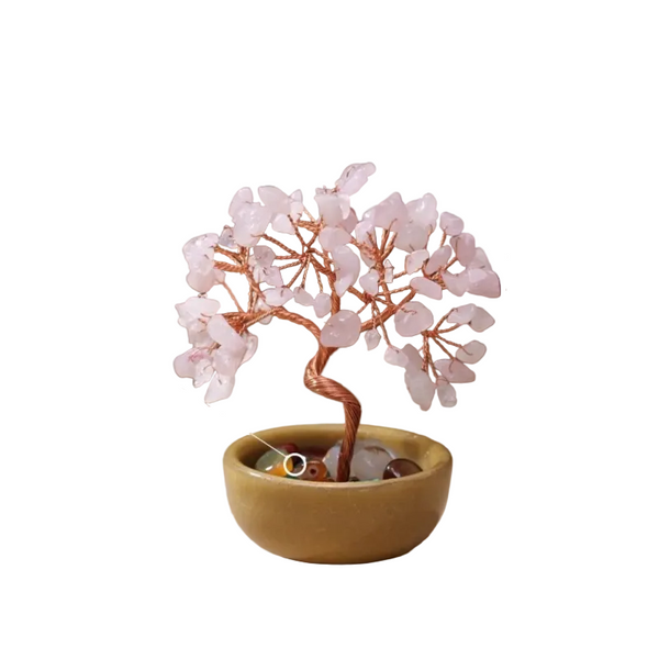 Natural Yellow Crystal Money Tree With Agate Basin & Adjustable Wire Branches Desktop Feng Shui Decor For Wealth And Prosperity Artificial Plants