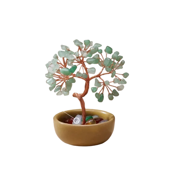 Natural Yellow Crystal Money Tree With Agate Basin & Adjustable Wire Branches Desktop Feng Shui Decor For Wealth And Prosperity Artificial Plants