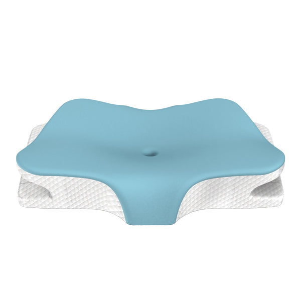Grey Breathable Butterfly Contoured Memory Foam Pillow Dual Height Orthopedic Neck With 5 Zone Cervical Support Pillows