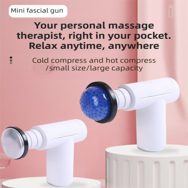 Lightweight Mini Hot Cold Massage Gun With 6 Heads Intensity Dual Thermal Therapy Muscle Reliever For Portable Body Recovery Massagers