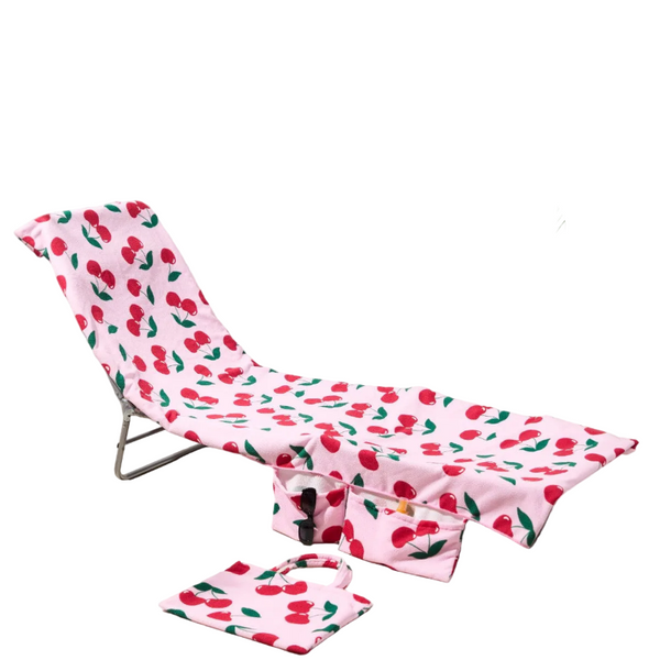 2 In 1 Microfiber Sun Lounger Towel & Portable Tote Bag Sand Free Quick Dry Beach Chair Cover With Side Pockets (St001 / 75X211cm) Towels & Washcloths