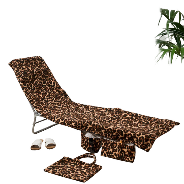 2 In 1 Microfiber Sun Lounger Towel & Portable Tote Bag Sand Free Quick Dry Beach Chair Cover With Side Pockets (St001 / 75X211cm) Towels & Washcloths