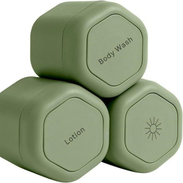 3 Piece Pink Magnetic Travel Capsules Leak Proof & Tsa Friendly Cosmetic And Skin Care Containers Travel Bottles & Containers