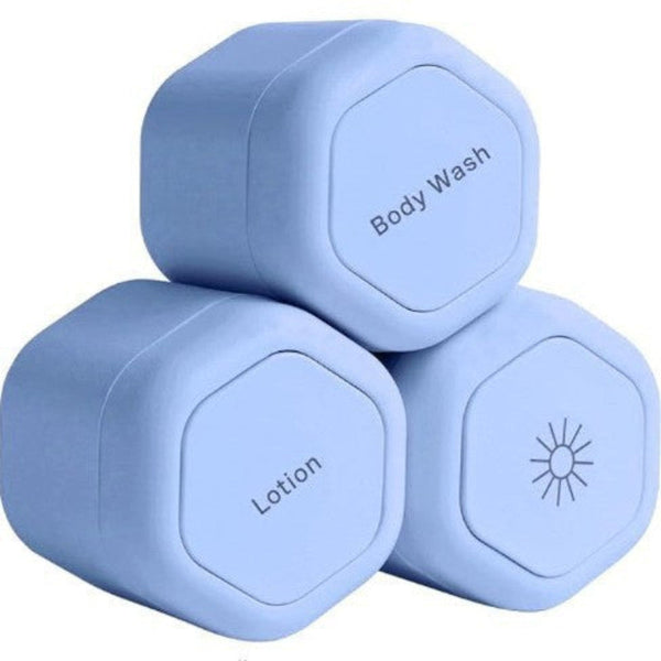 3 Piece Pink Magnetic Travel Capsules Leak Proof & Tsa Friendly Cosmetic And Skin Care Containers Travel Bottles & Containers