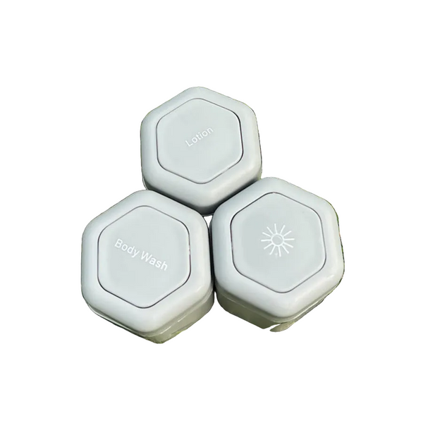 3 Piece Pink Magnetic Travel Capsules Leak Proof & Tsa Friendly Cosmetic And Skin Care Containers Travel Bottles & Containers