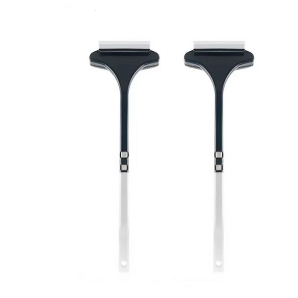 2 Pack In 1 Professional Window Screen Brush & Glass Cleaner Detachable Long Handle Squeegee Scrubber (White Green) Squeegees & Window Cleaning