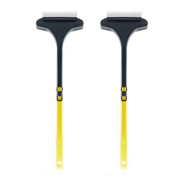 2 Pack In 1 Professional Window Screen Brush & Glass Cleaner Detachable Long Handle Squeegee Scrubber (White Green) Squeegees & Window Cleaning