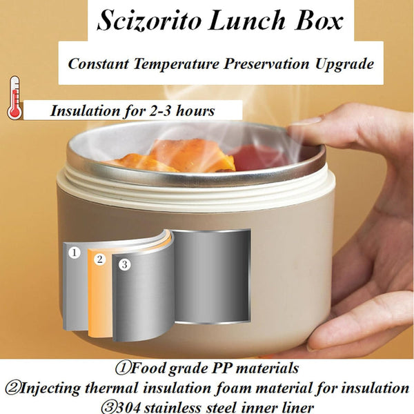 4 Pack Beige 304 Stainless Steel Microwave Safe Lunch Box Set Stackable Insulated Bento Containers For Office & School Lunchboxes